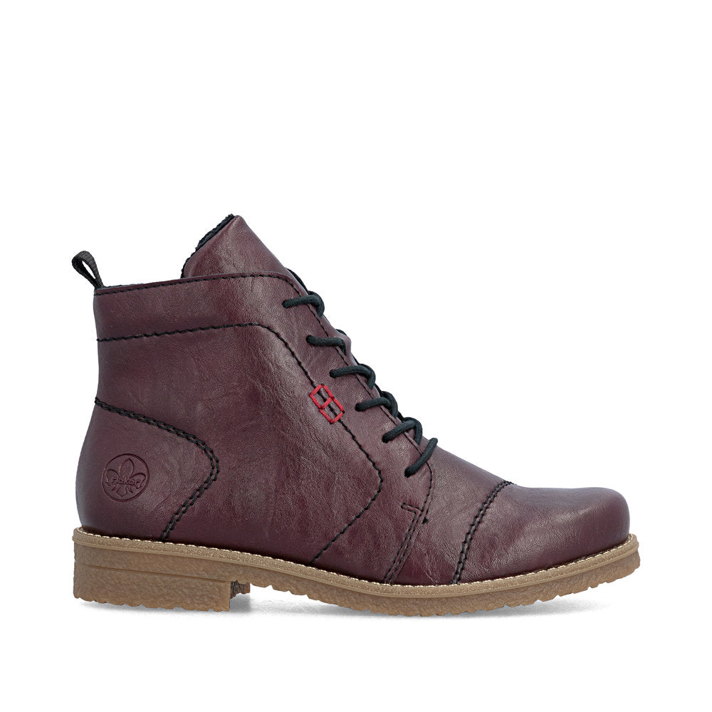 Rieker 73500-30 Red Mid Height Boots