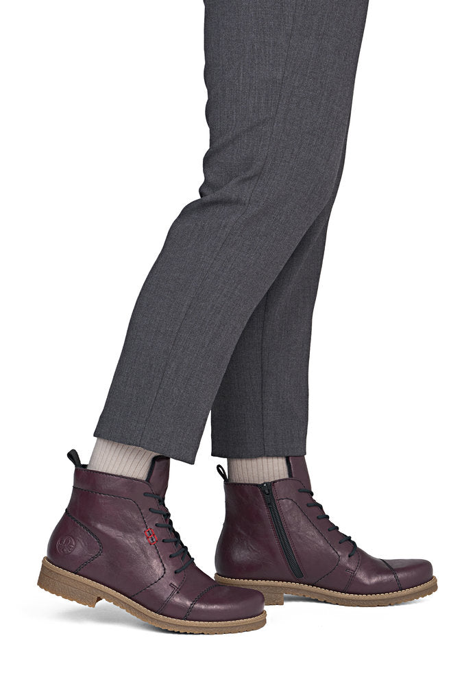 Rieker 73500-30 Red Mid Height Boots