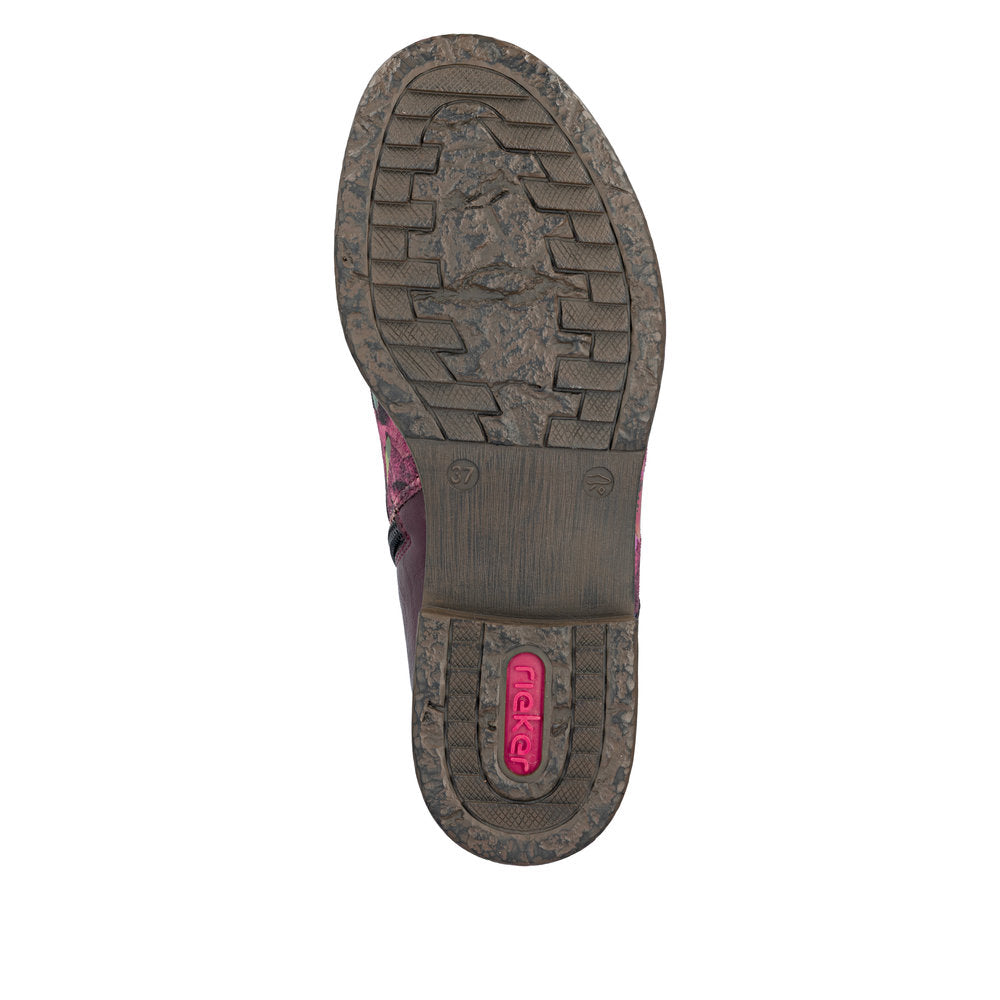 Rieker 74800-30 Red Combination Mid Height Boots