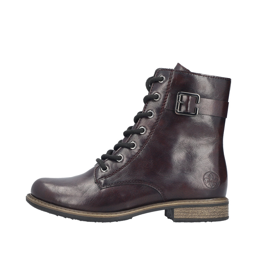 Rieker 74802-35 Black Red Boots