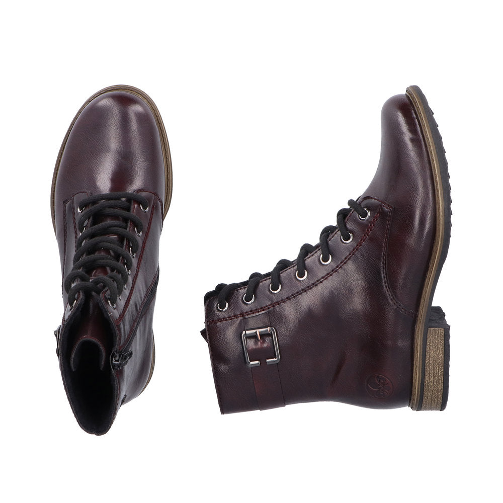 Rieker 74802-35 Black Red Boots