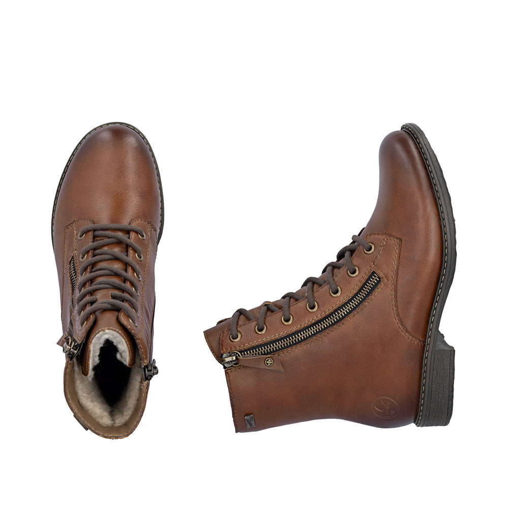 Rieker 74805-22 Brown Mid Height Boots