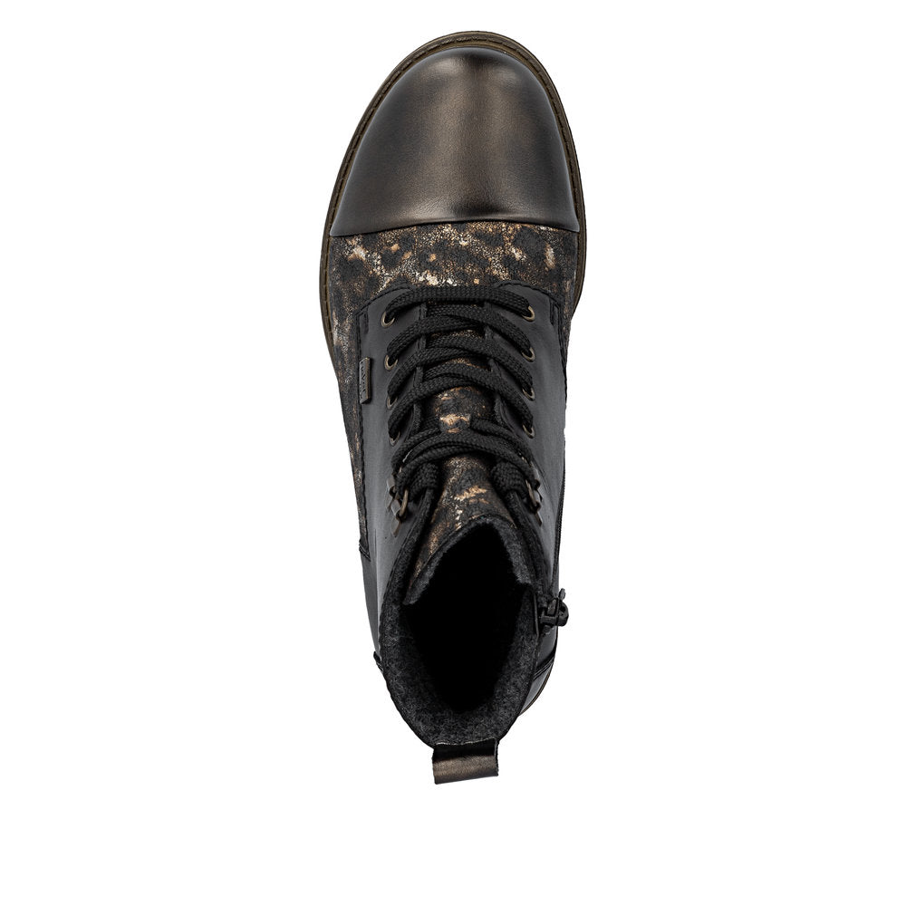Rieker 74842-00 Black Bronze Boots