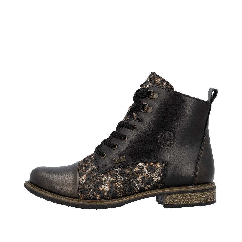 Rieker 74842-00 Black Bronze Boots