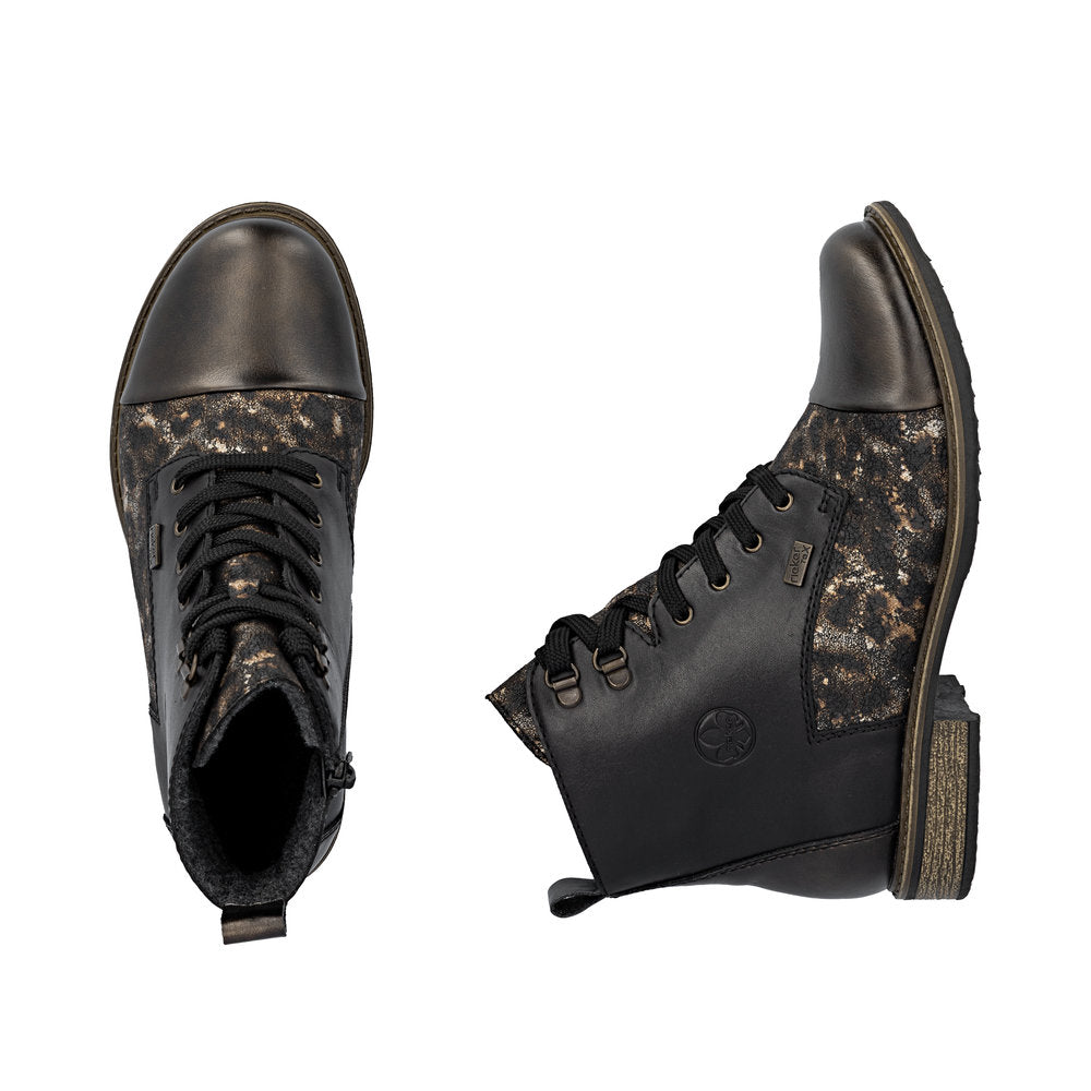 Rieker 74842-00 Black Bronze Boots