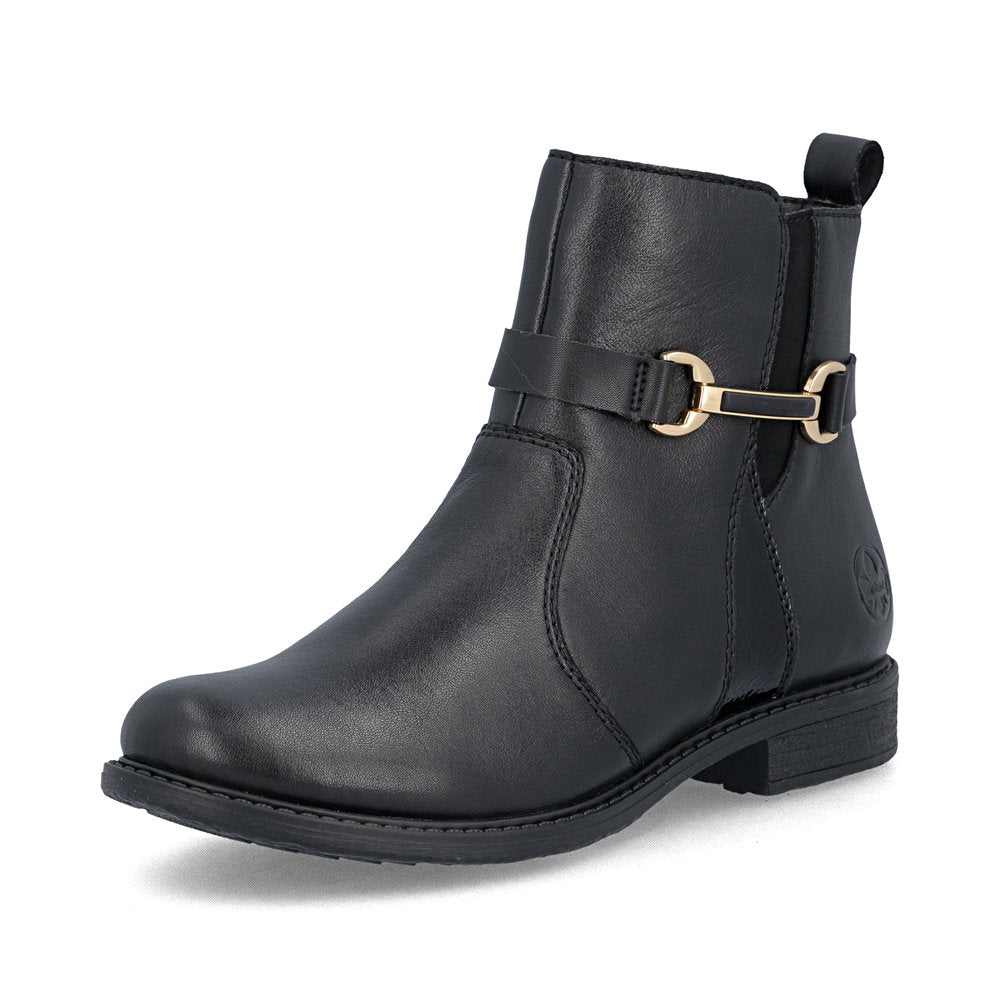 Rieker 74856-00 Black Mid Height Boots