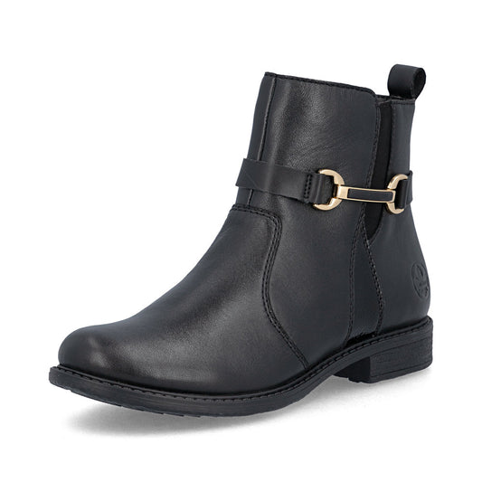Rieker 74856-00 Black Mid Height Boots