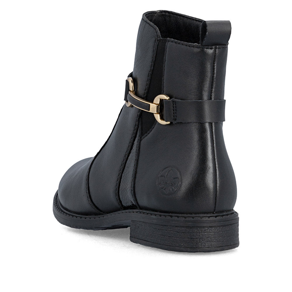 Rieker 74856-00 Black Mid Height Boots