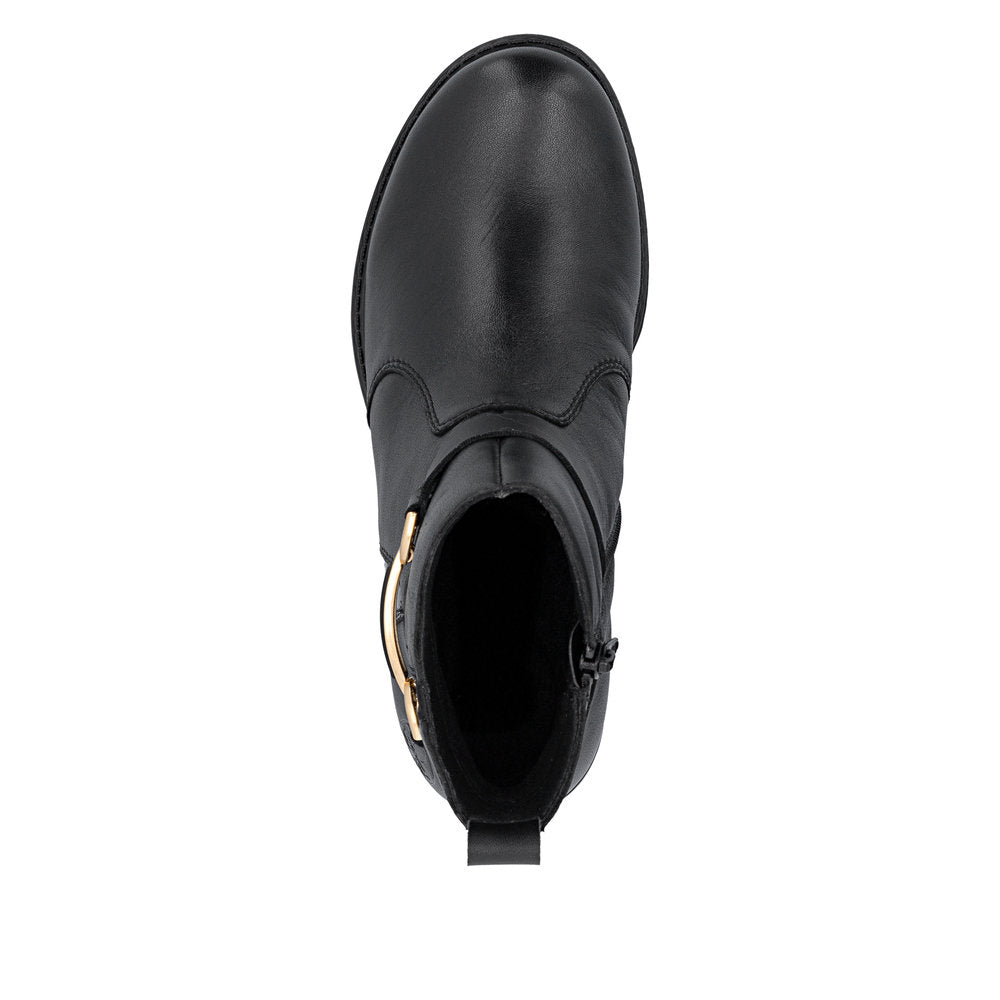 Rieker 74856-00 Black Mid Height Boots