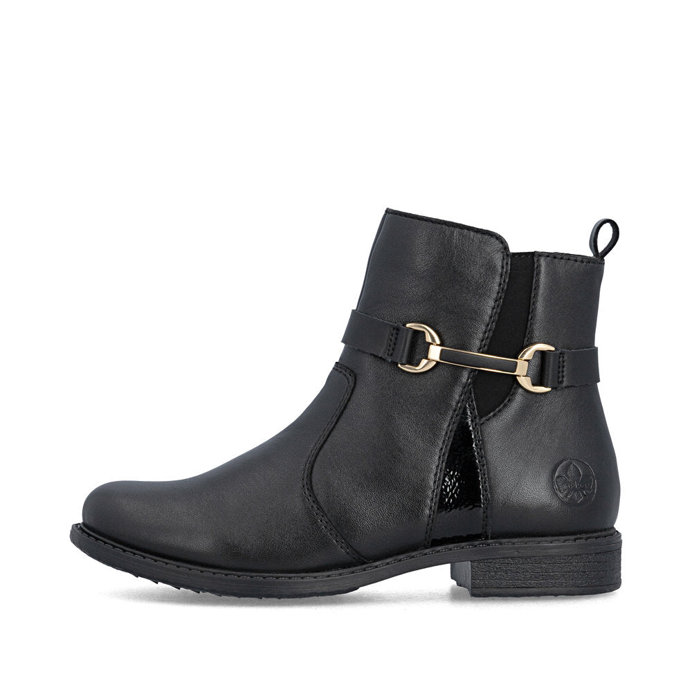 Rieker 74856-00 Black Mid Height Boots