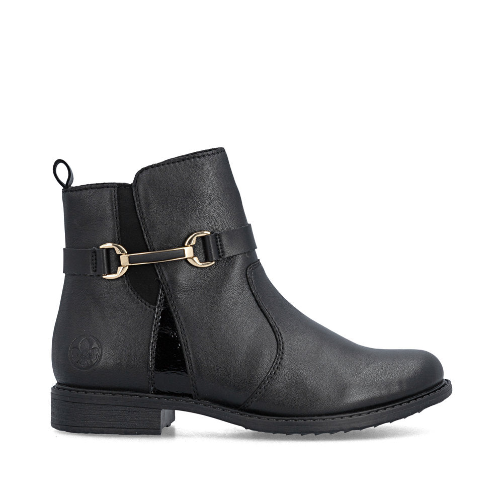 Rieker 74856-00 Black Mid Height Boots