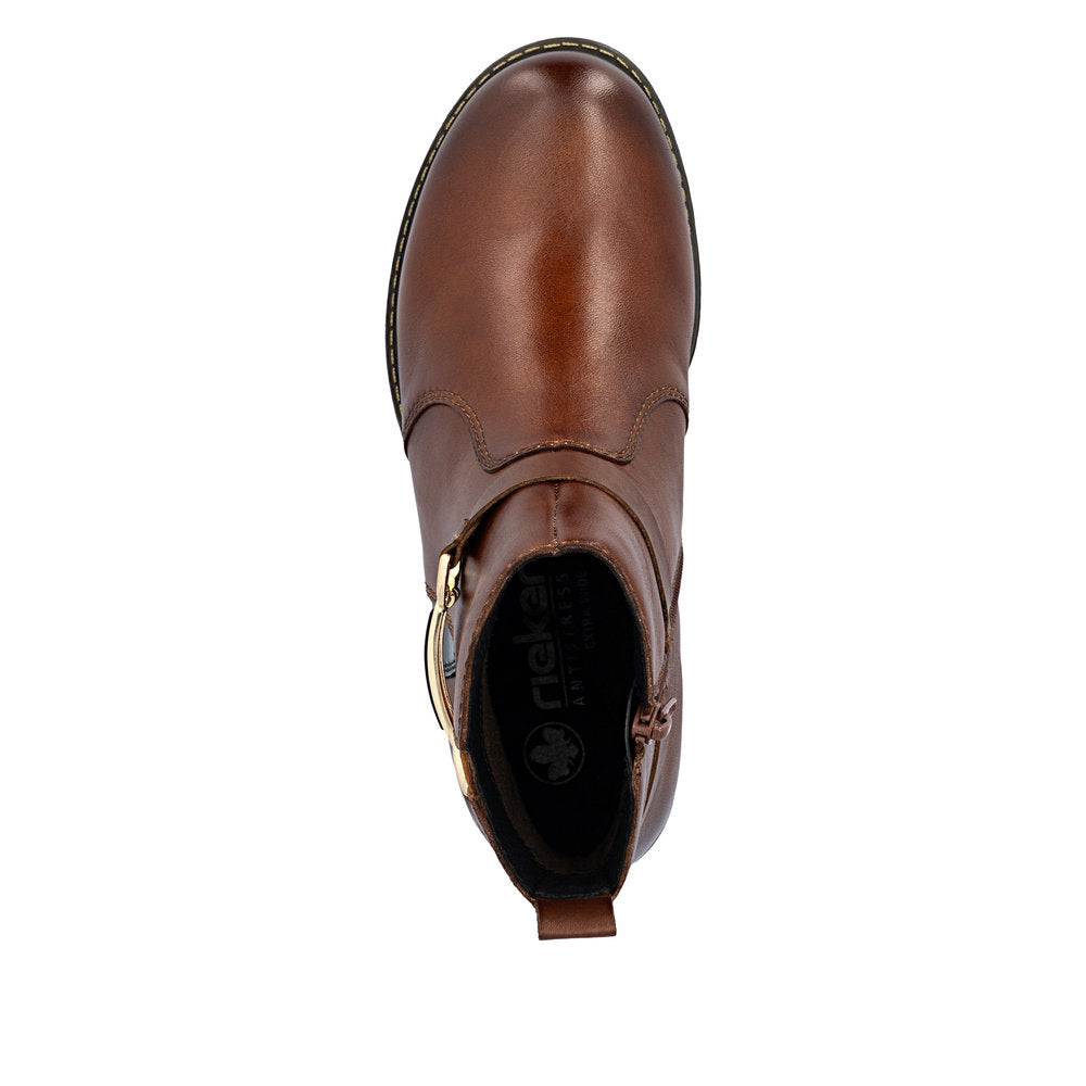 Rieker 74856-22 Brown Mid Height Boots