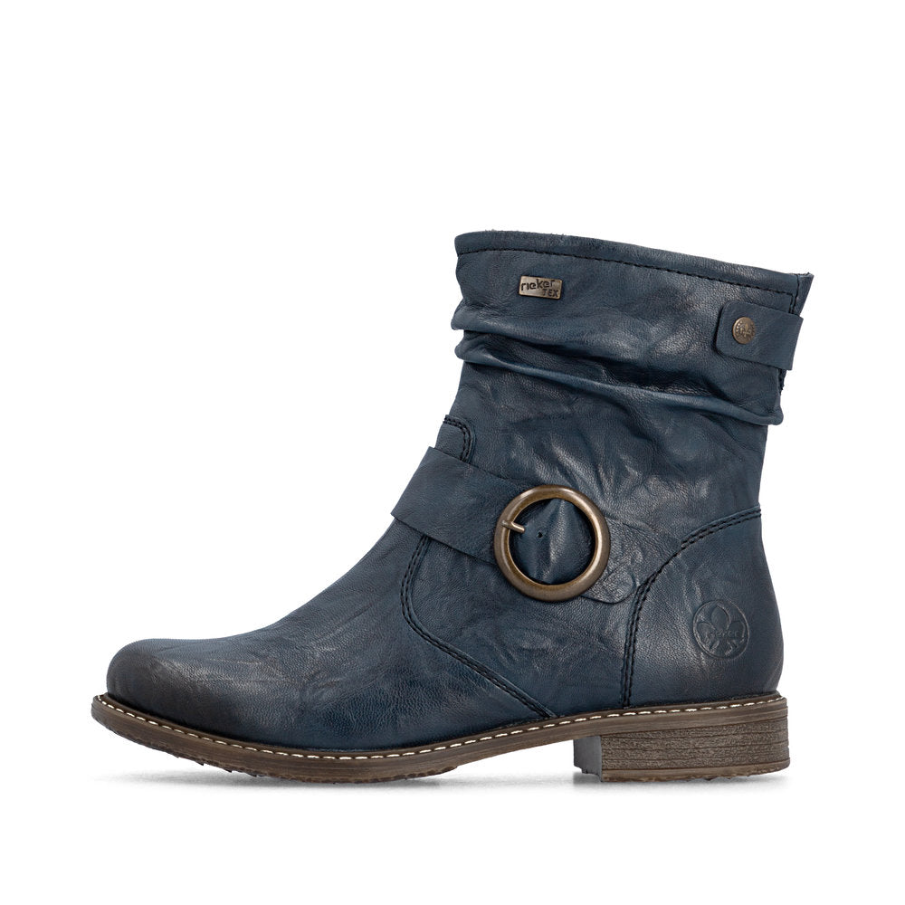 Rieker 74857-14 Blue Mid Height Boots
