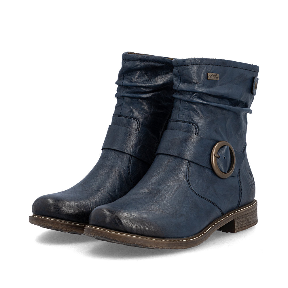 Rieker 74857-14 Blue Mid Height Boots