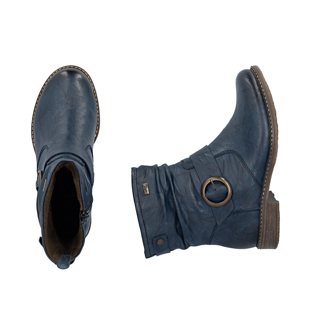 Rieker 74857-14 Blue Mid Height Boots