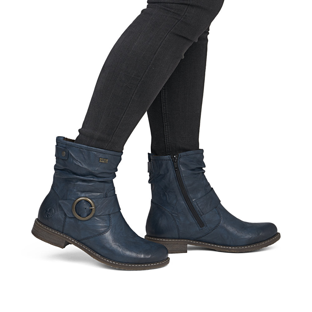Rieker 74857-14 Blue Mid Height Boots