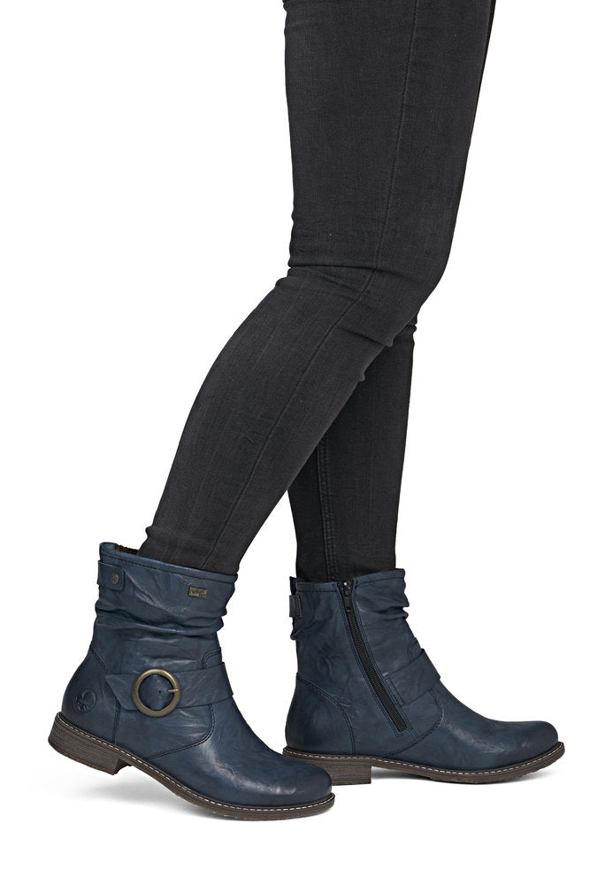 Rieker 74857-14 Blue Mid Height Boots
