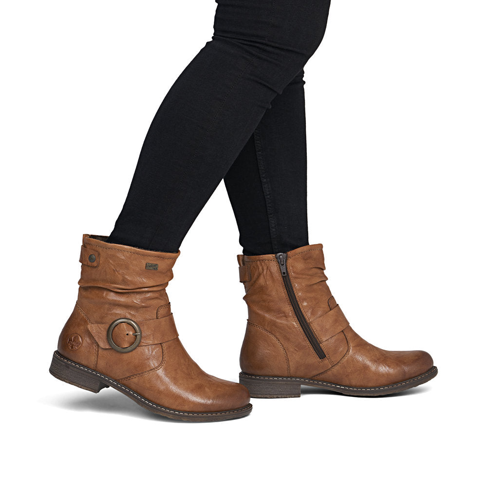 Rieker 74857-22 Brown Mid Height Boots