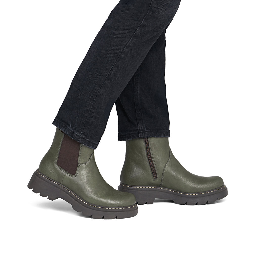 Rieker 76750-54 Green Mid Height Boots