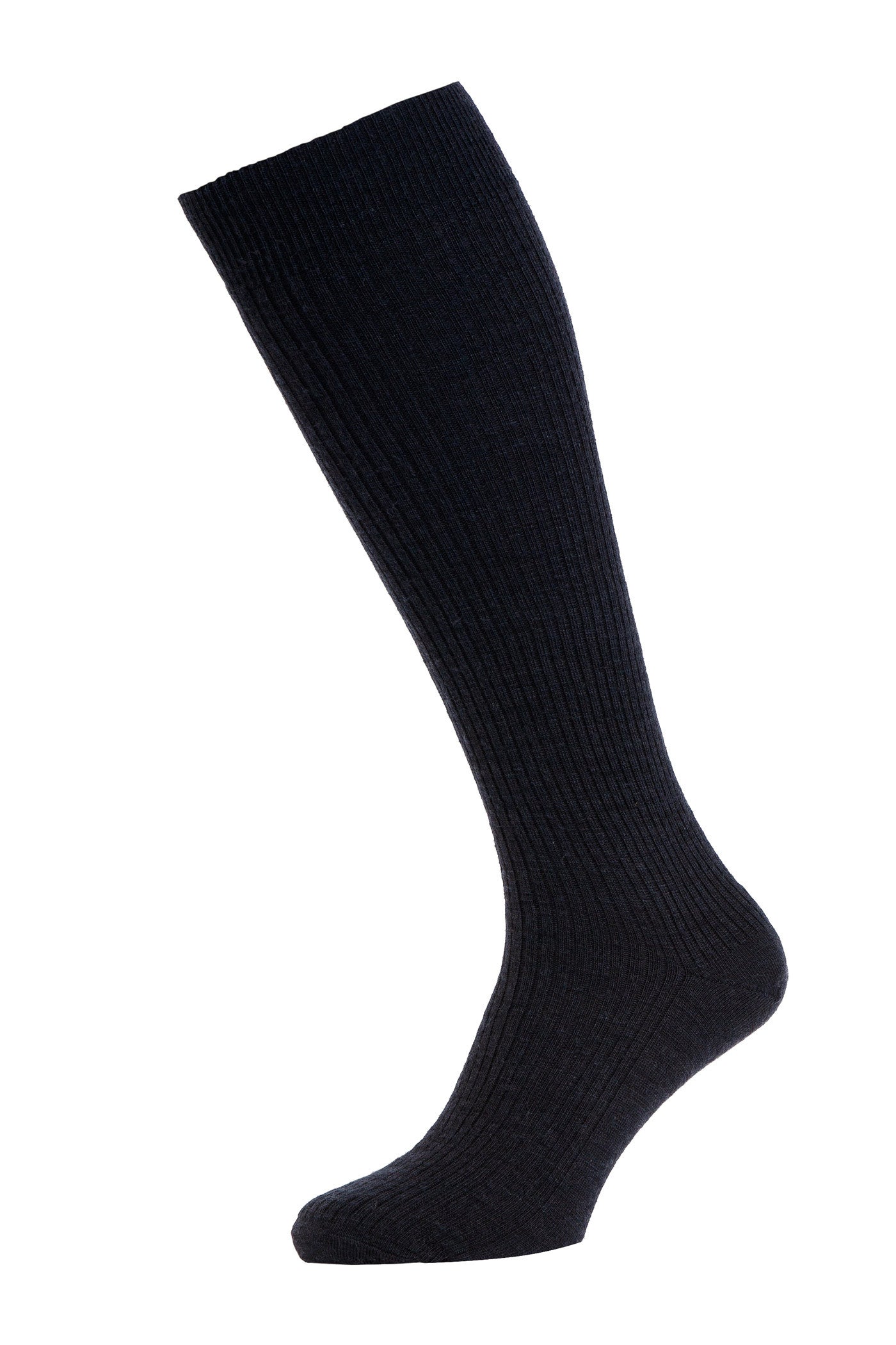 HJ Hall HJ77 Immaculate Long Black Wool Rich Sock