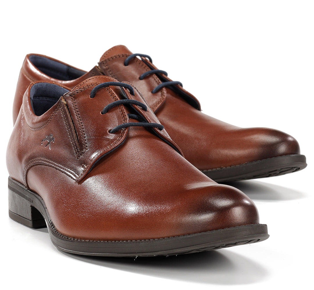 Fluchos 8410W Memory Leather Extra Wide Light Brown Casual Shoes