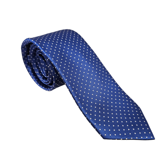 Wallace Blue Dot Silk Tie