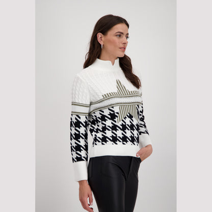 Monari 807786 104 Off-White Pattern Pullover