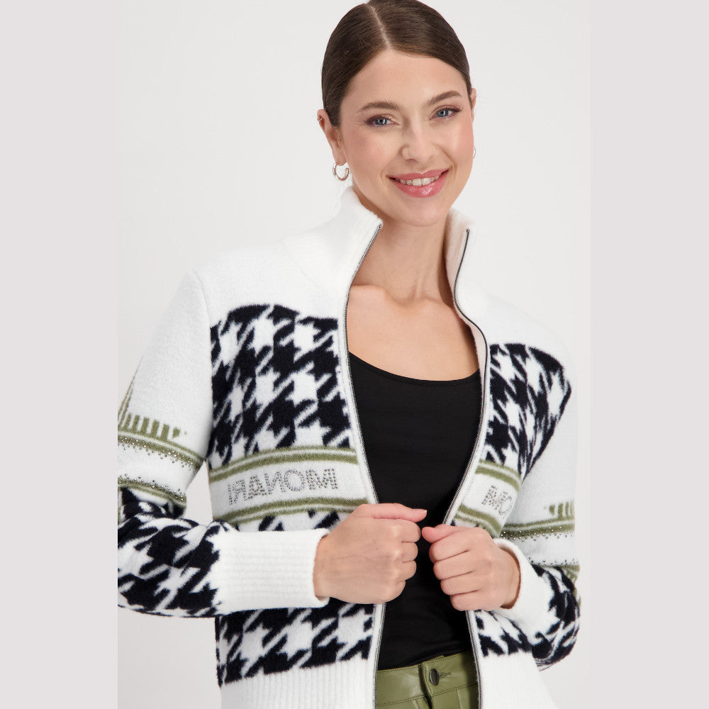 Monari 807798 104 Off-White Pattern Jacket