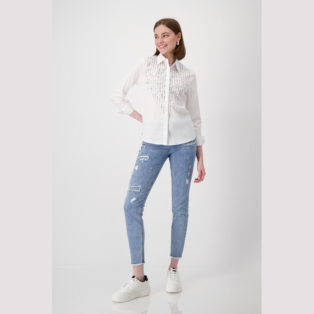 Monari 807839 100 White Blouse