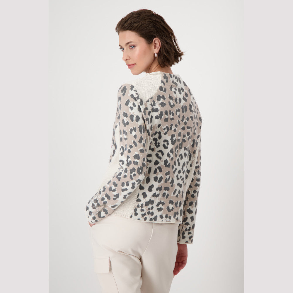 Monari 807858 132 Sandshell Pattern Pullover