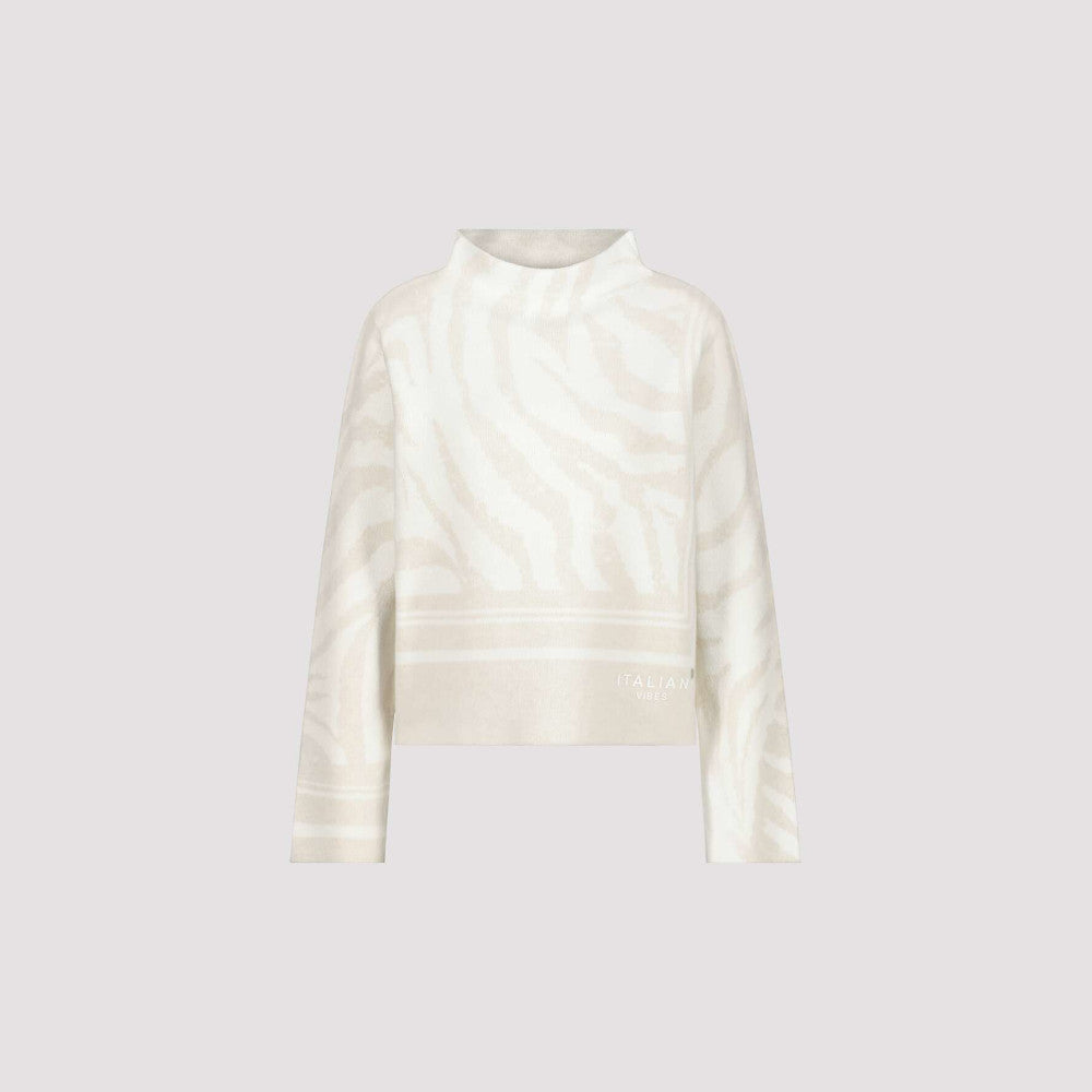 Monari 807872 104 Off-White Pattern Pullover