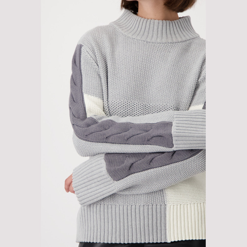 Monari 807900 820 Silver Grey Mélange Pullover