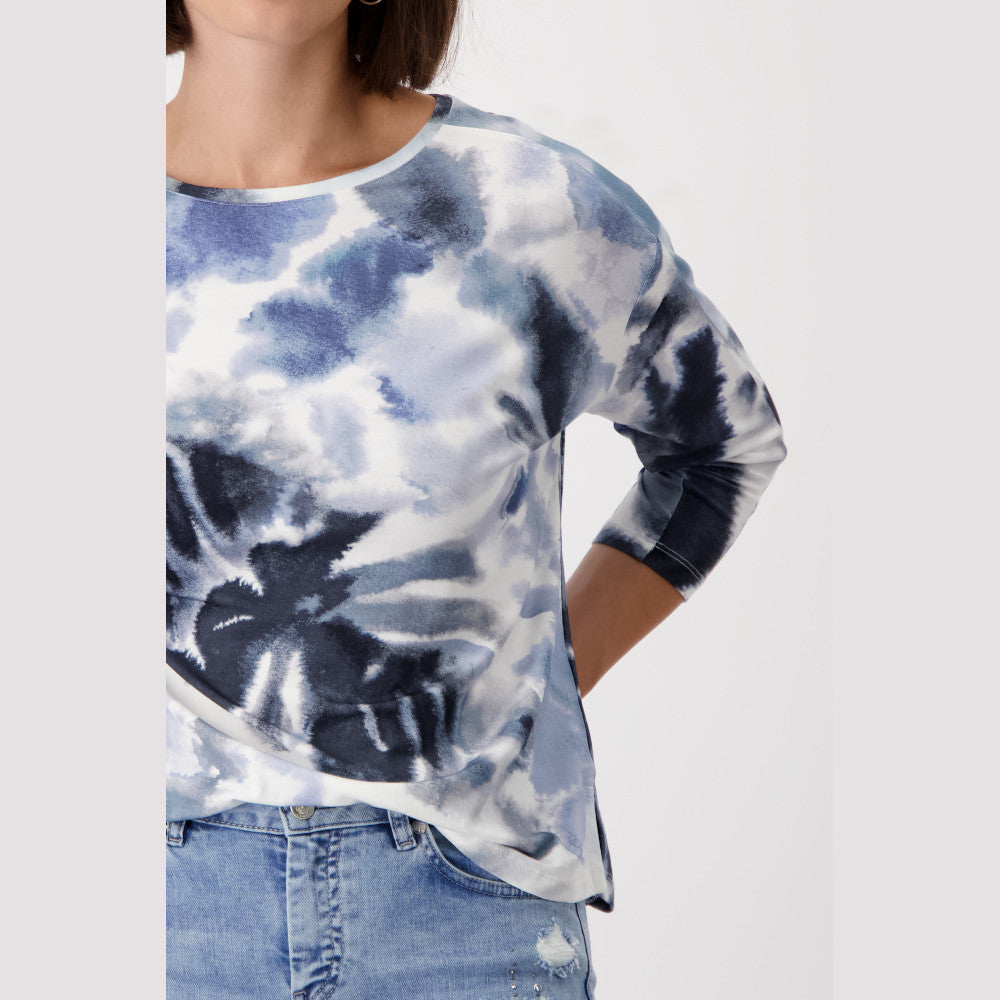 Monari 808101 729 Moonlight Blue Pattern T-Shirt