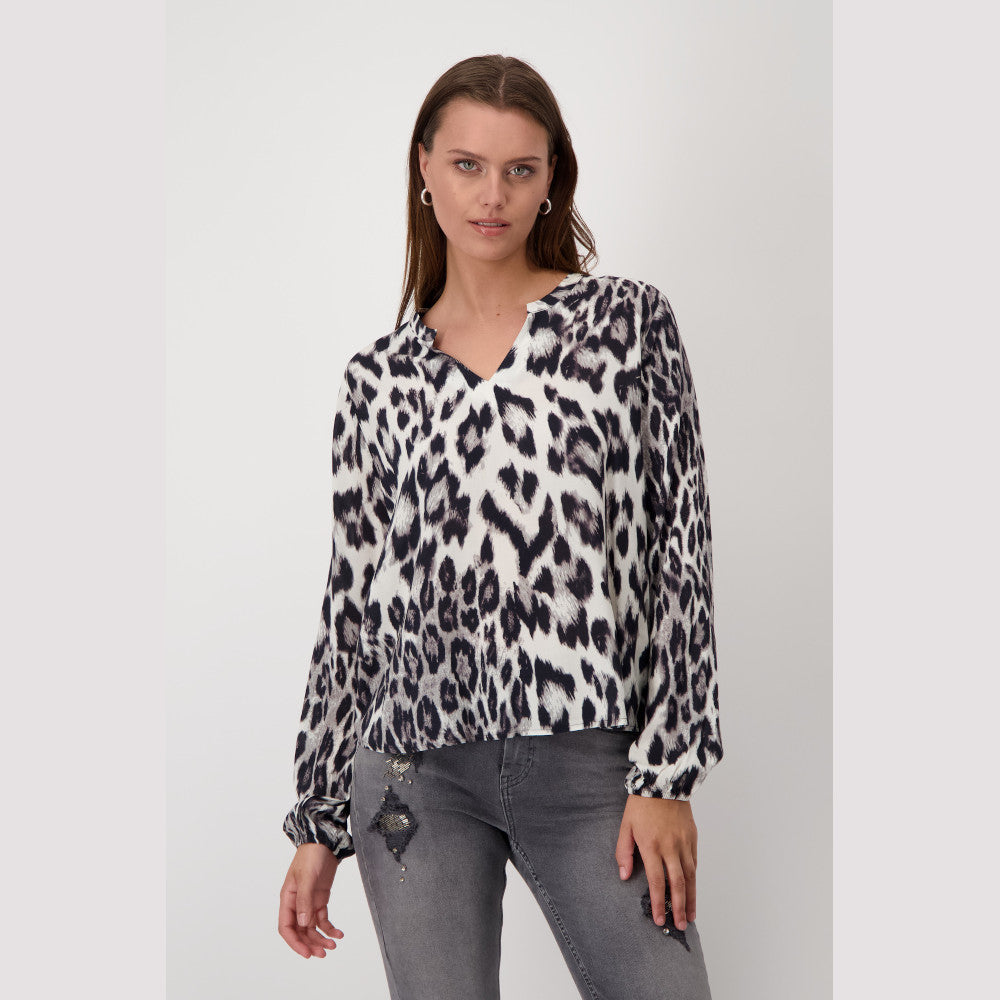 Monari 808116 998 Black Pattern Blouse