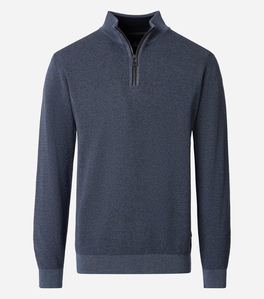 Casa Moda 454479000 741 Blue Zip Top