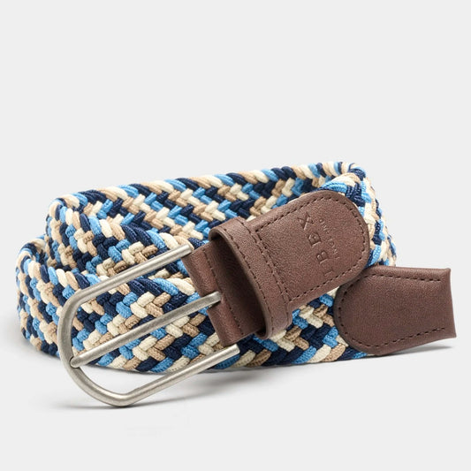 Wallace 9214 Beige/Blue/Navy Stretch Belt
