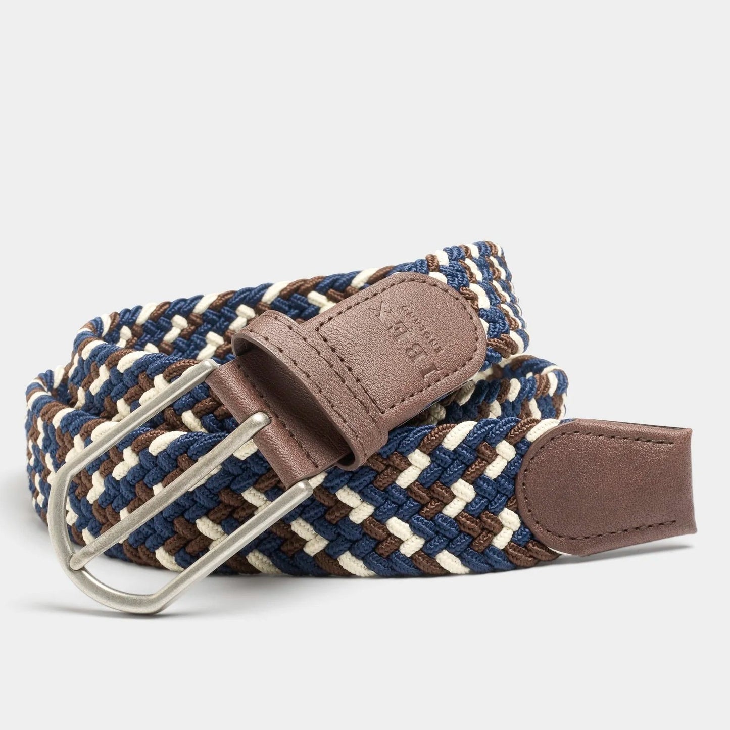 Wallace 9485 Beige/Navy/Brown Stretch Belt