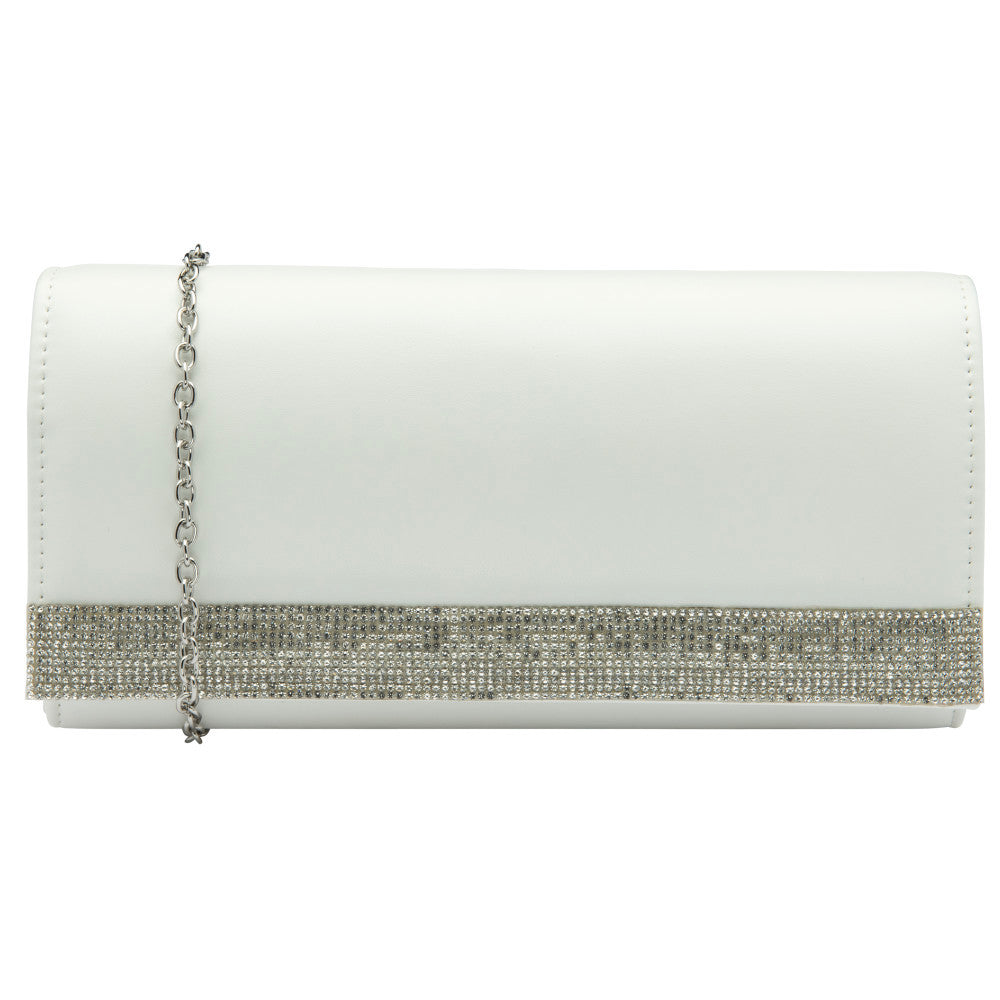 Lotus Amy White/Diamante Handbag