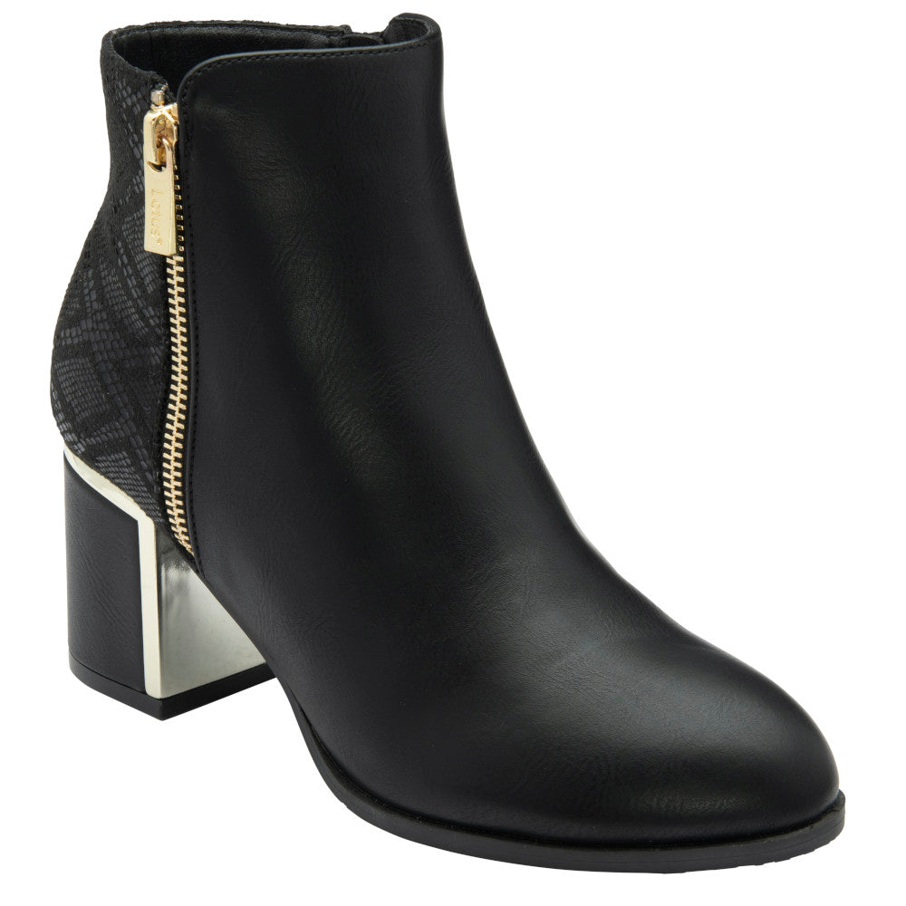 Lotus Athens Black/Snake Ankle Boots