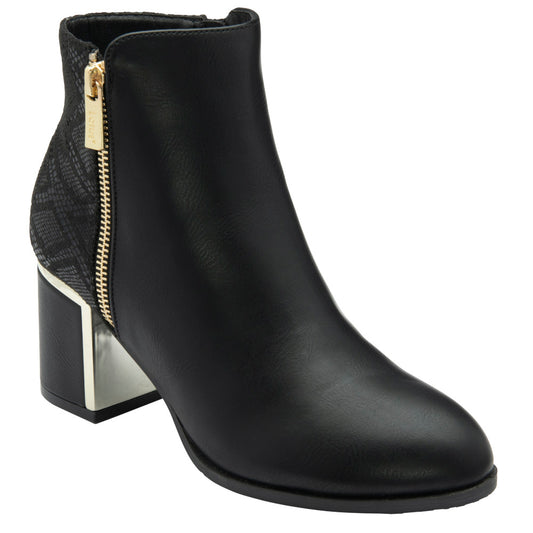 Lotus Athens Black/Snake Ankle Boots