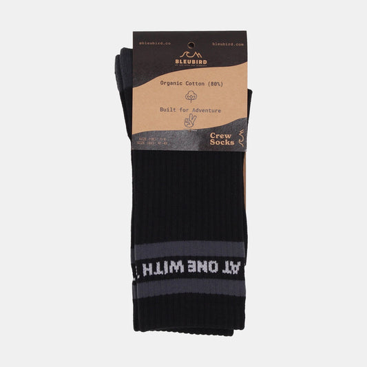 Bleubird Crew Socks - Saga - Black/Grey