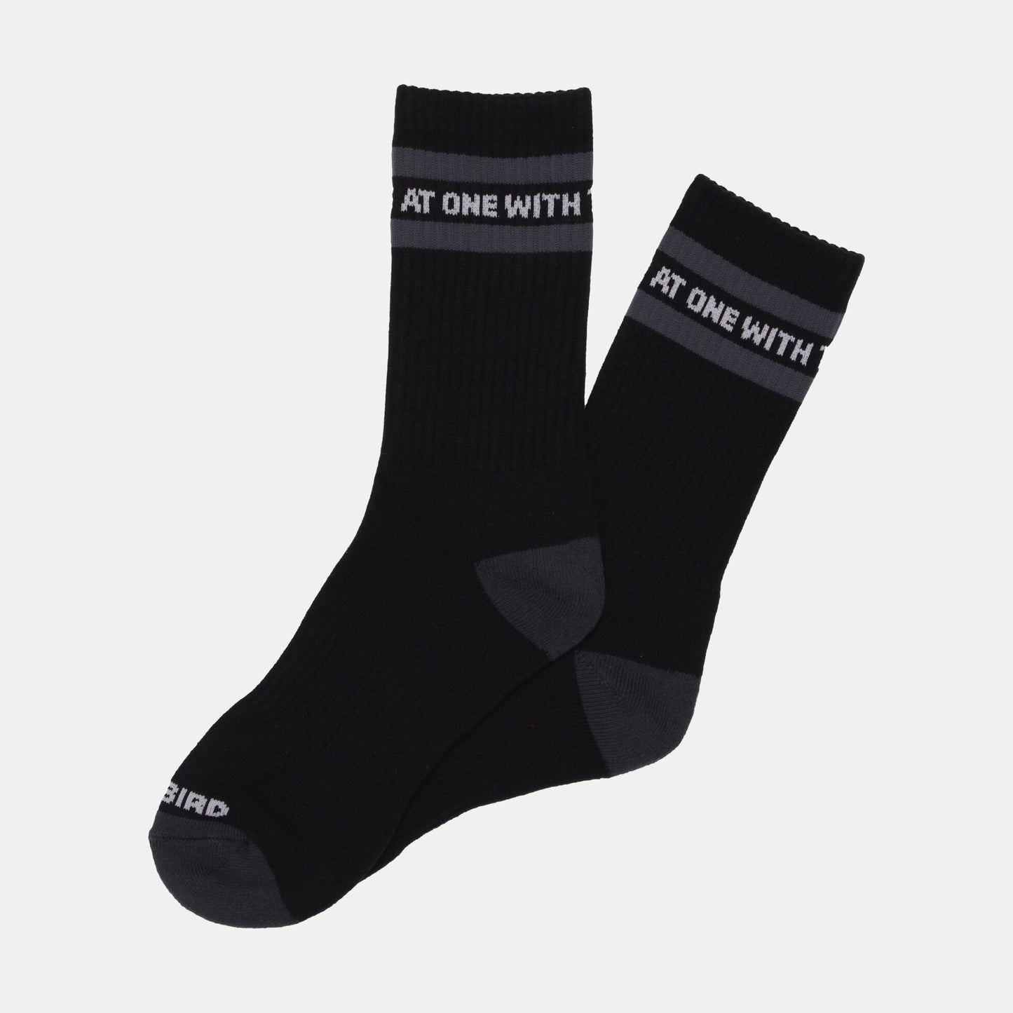 Bleubird Crew Socks - Saga - Black/Grey