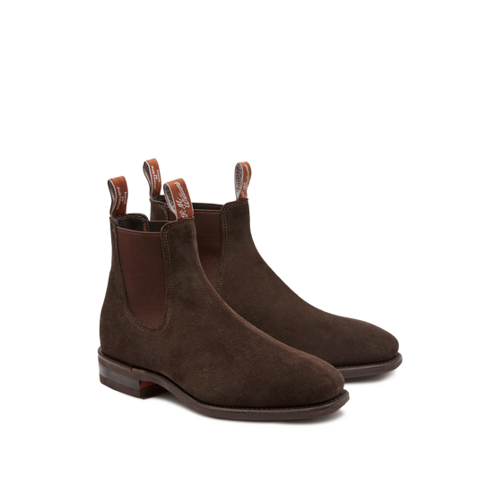 RM Williams Comfort Craftsman Chocolate Suede Boots