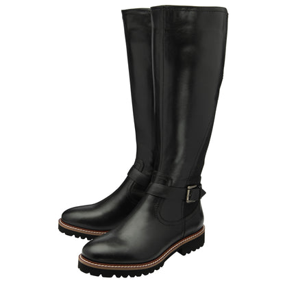 Lotus ULB358 Belvedere Black Leather Boots
