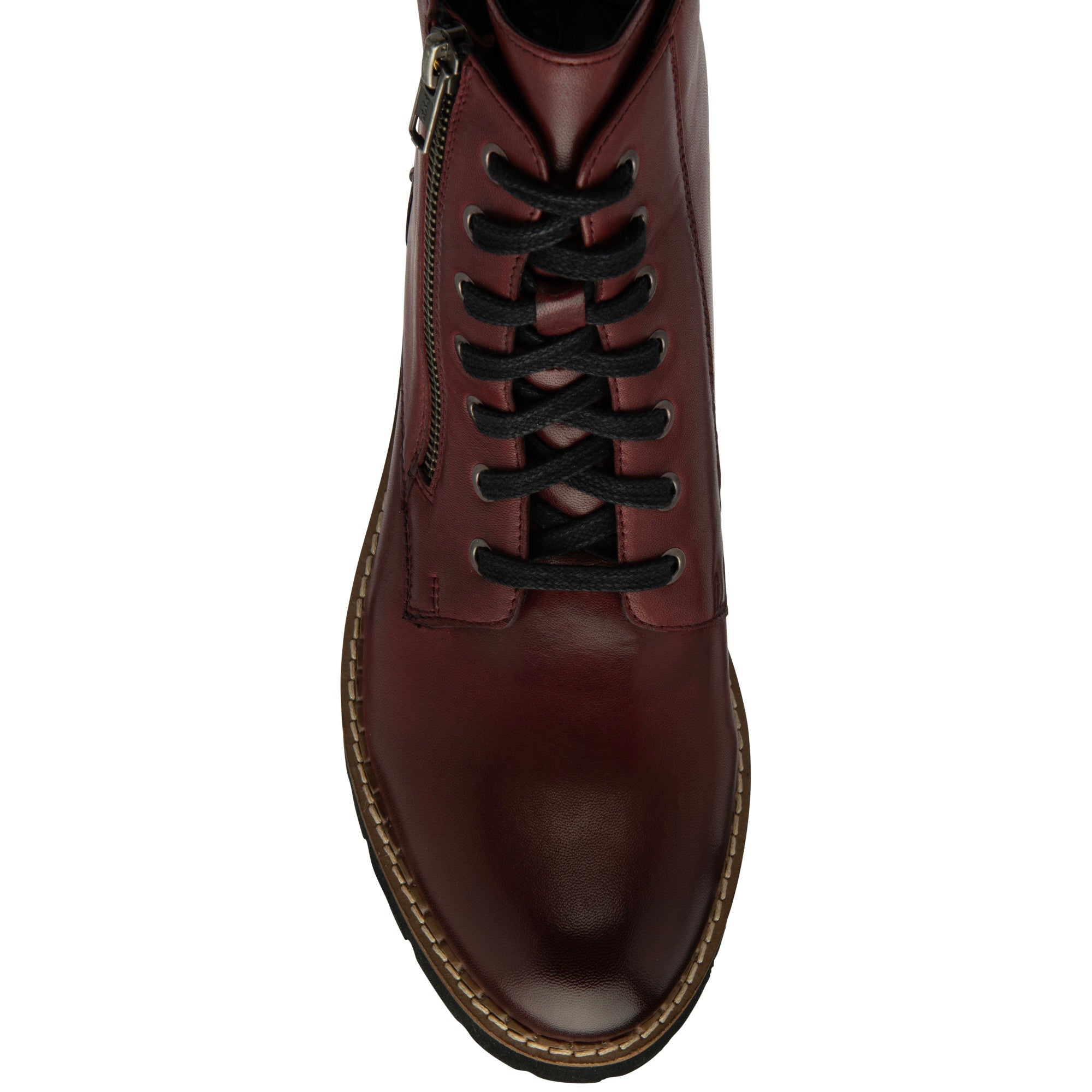 Dark red hotsell leather boots