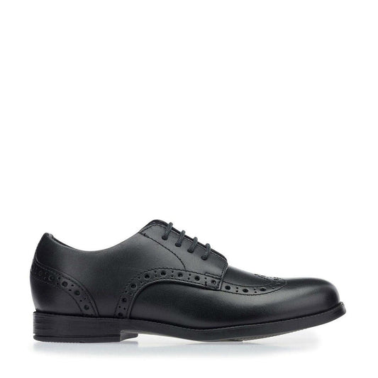 Start Rite Brogue Pri Black Leather School Shoes