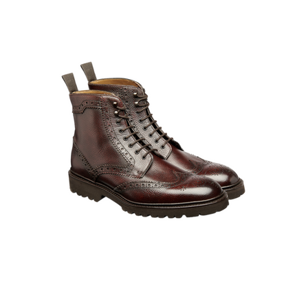 Barker Bodmin Burgundy Grain Boots