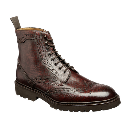 Barker Bodmin Burgundy Grain Boots