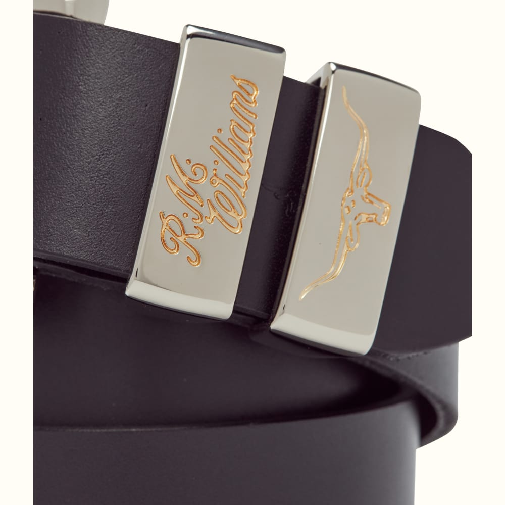 RM Williams Drover Black 1 1/2" Jerrawa Belt