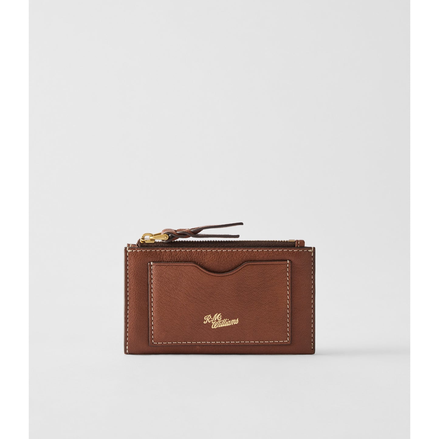 RM Williams Ranger Zip Plait Mid Brown Cardholder